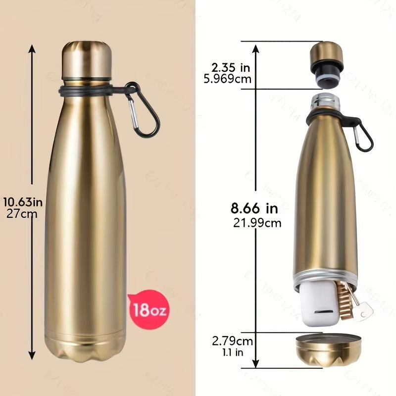 Stainless Steel Thermal Secret Storage Bottle Safety Case for Jewelry Cash Vacuum Insulated Water Cup with Hidden Compartment