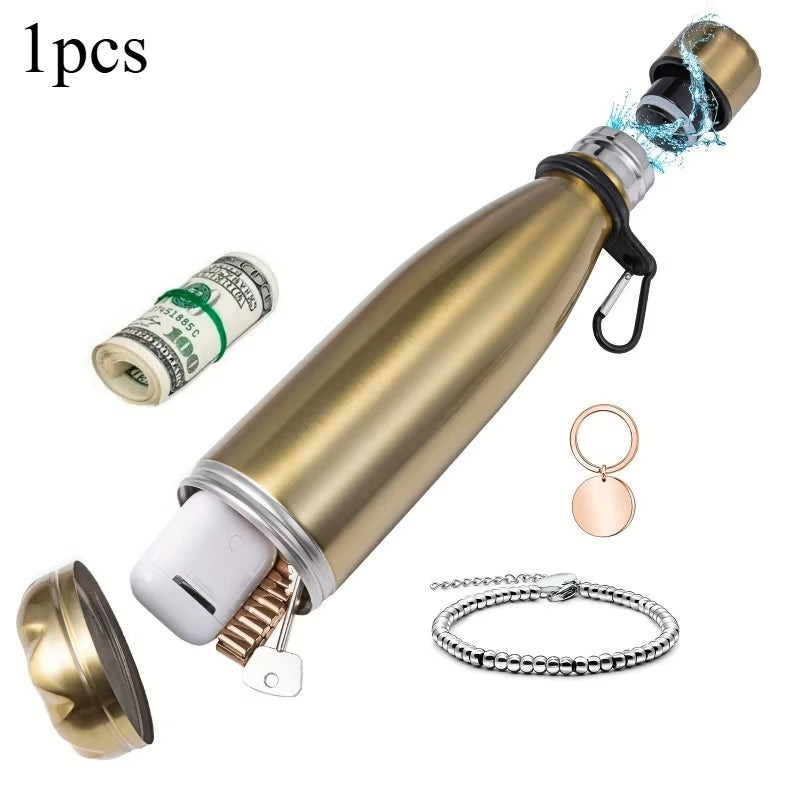Stainless Steel Thermal Secret Storage Bottle Safety Case for Jewelry Cash Vacuum Insulated Water Cup with Hidden Compartment